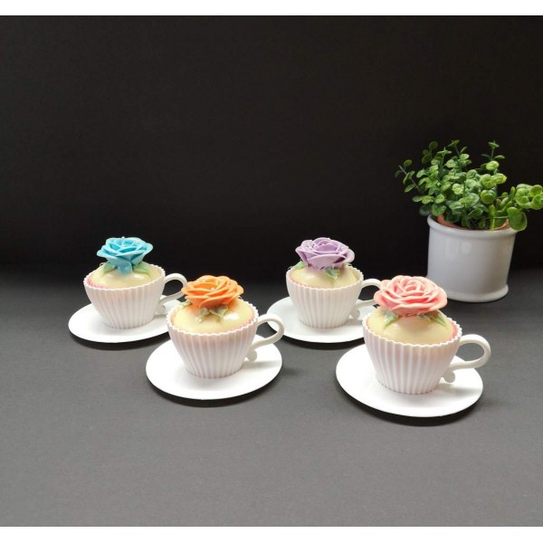 Moules à Cupcakes silicone blanc
